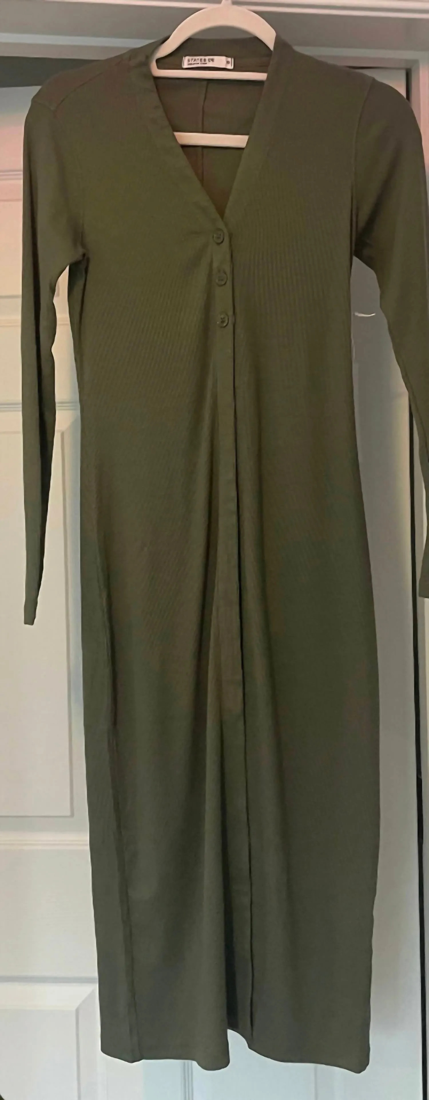 2x1 Rib Long Sleeve Layered Cardigan (NOT BLUE)