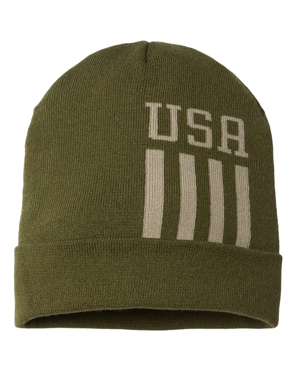 Cap America RK12 - USA-Made Patriotic Cuffed Beanie, Knit Cap