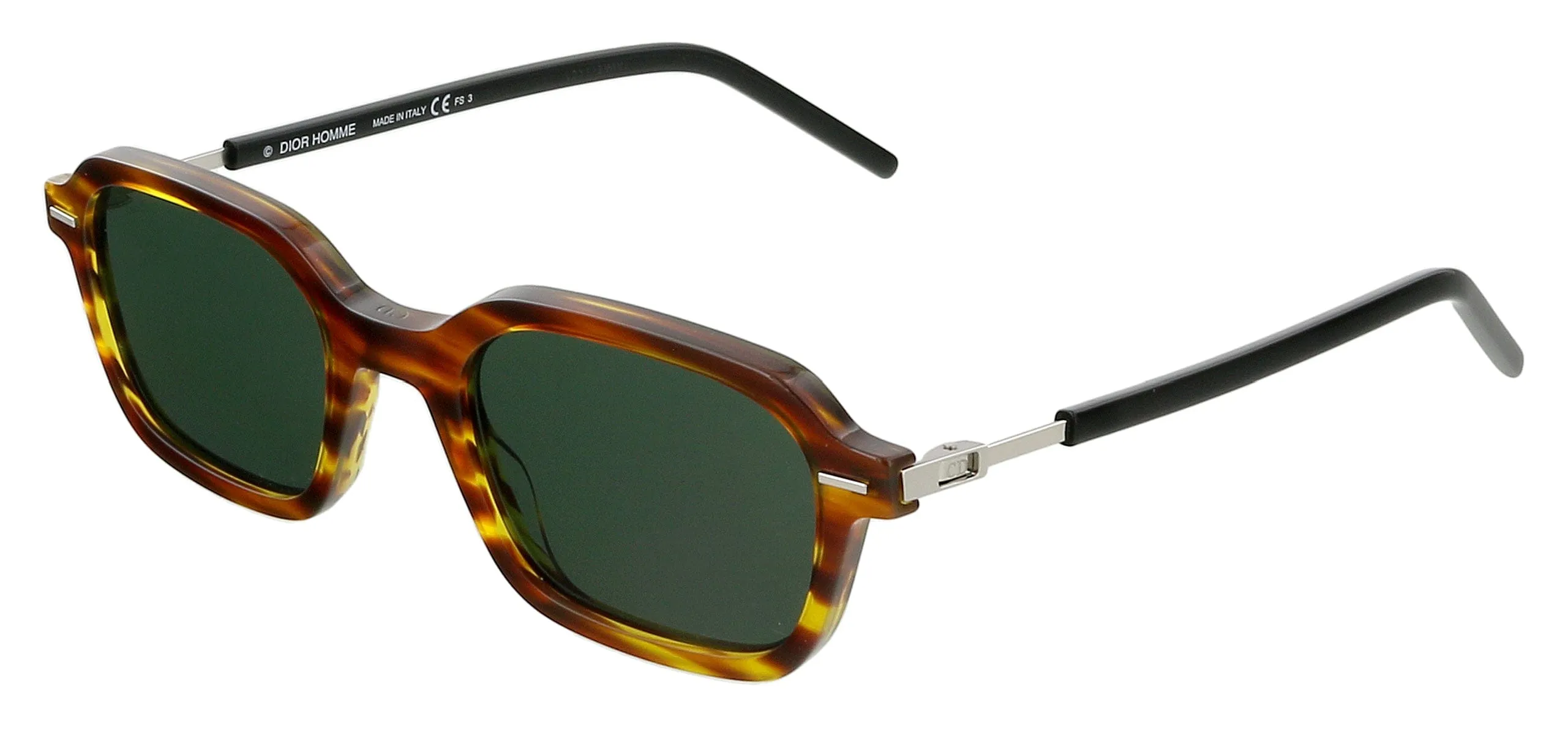 Dior TECHNICITY1 20K Havana Horn Camel Rectangular Sunglasses