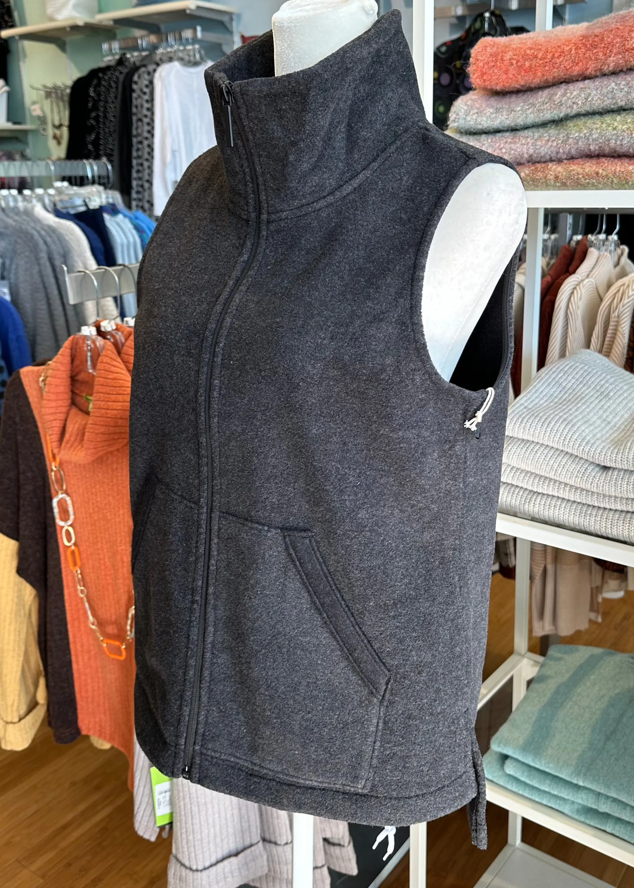 Escape Fleece Zip Front Vest-50% OFF
