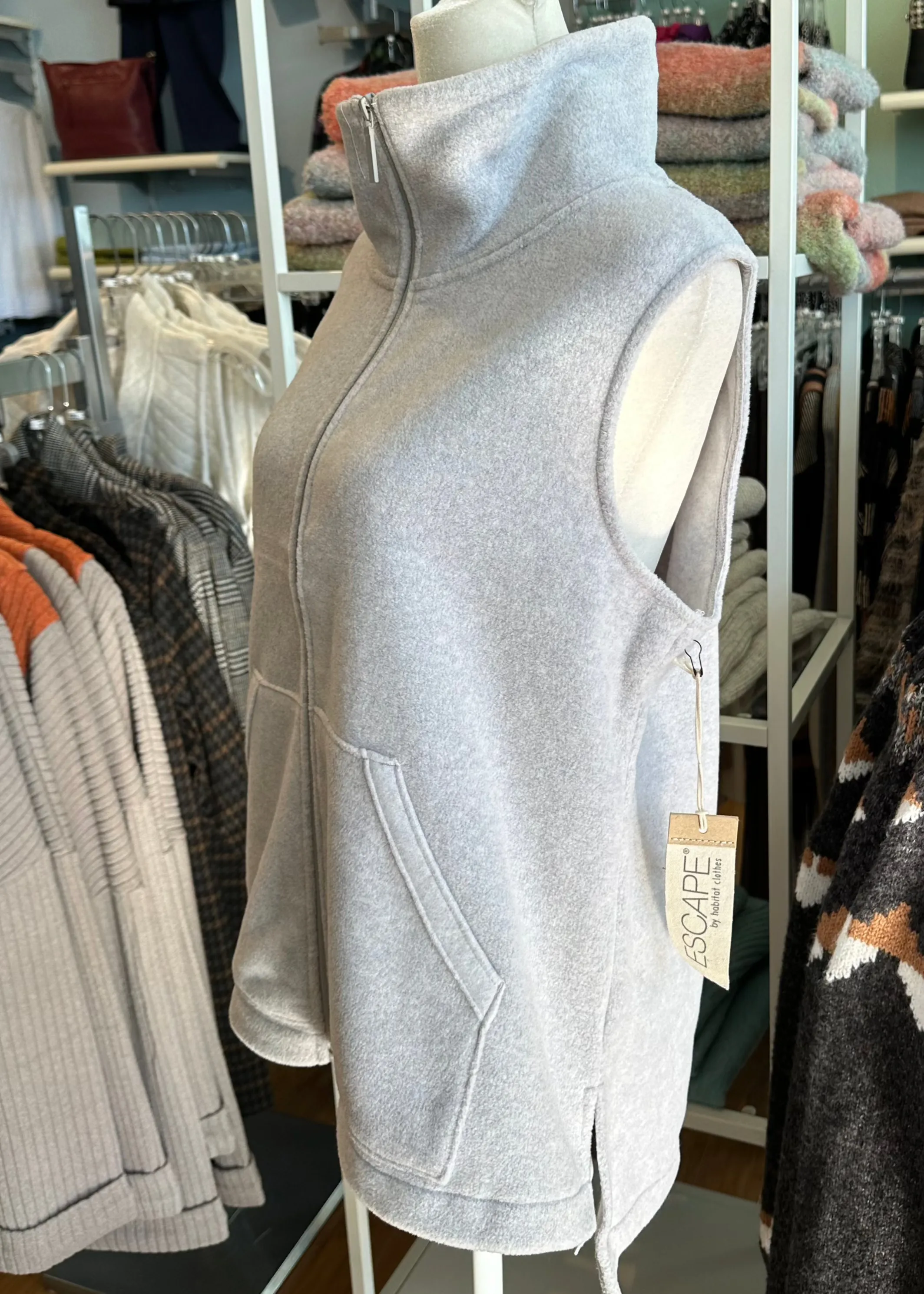 Escape Fleece Zip Front Vest-50% OFF
