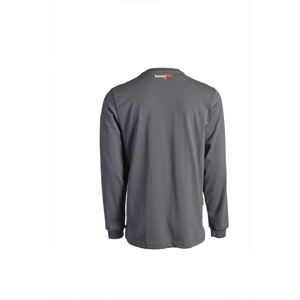 FLAME RESISTANT COTTON CORE LONG SLEEVE HENLEY WITH POCKET - 003-Charcoal | Timberland PRO TB0A23P4