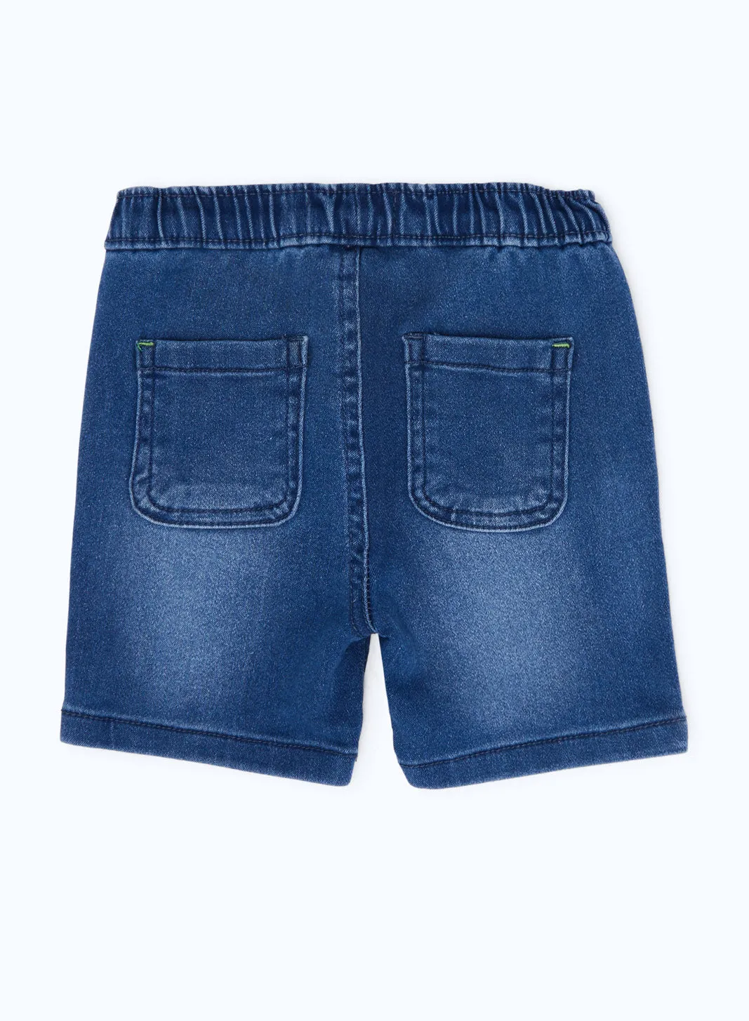 Infant Boys Navy Pull On Denim Short
