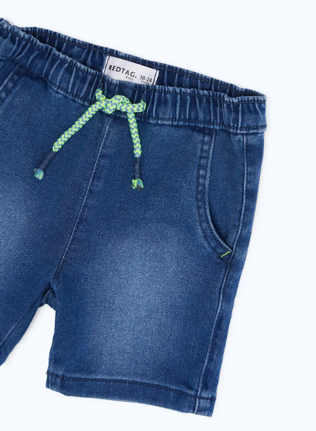 Infant Boys Navy Pull On Denim Short