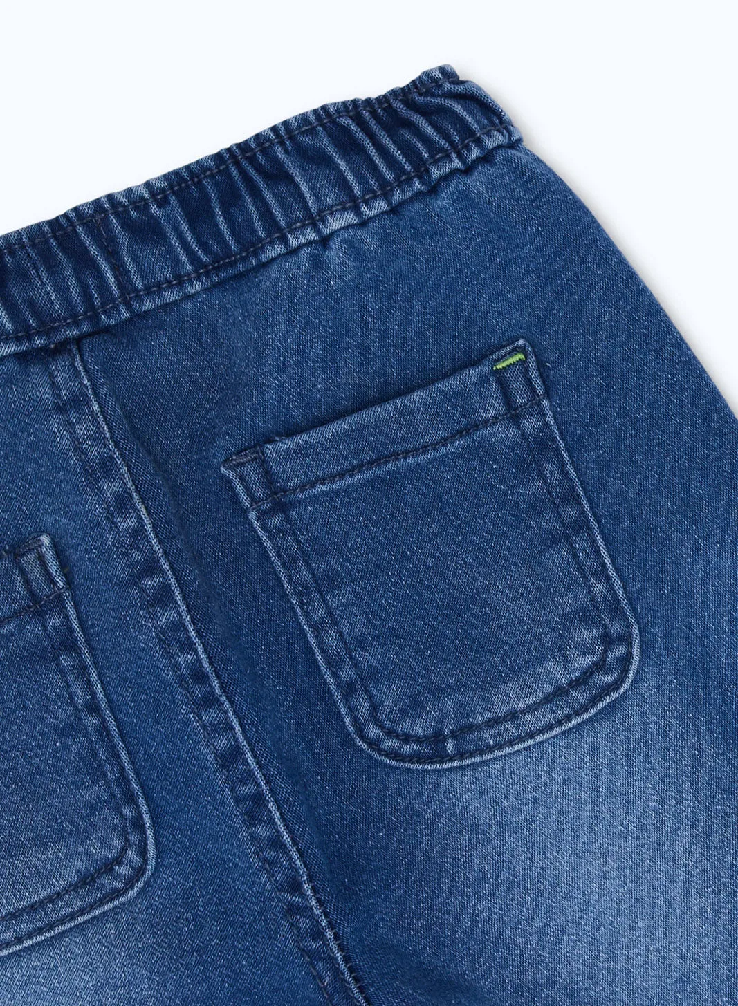 Infant Boys Navy Pull On Denim Short