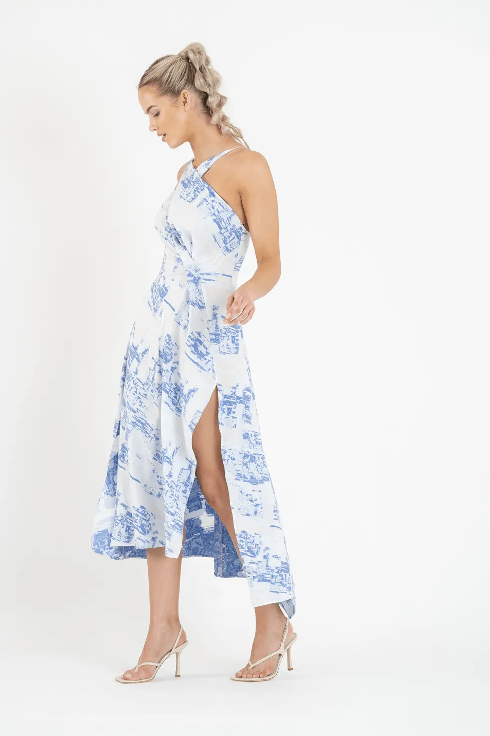 LAYLA MIDI IN AURORA PRINT