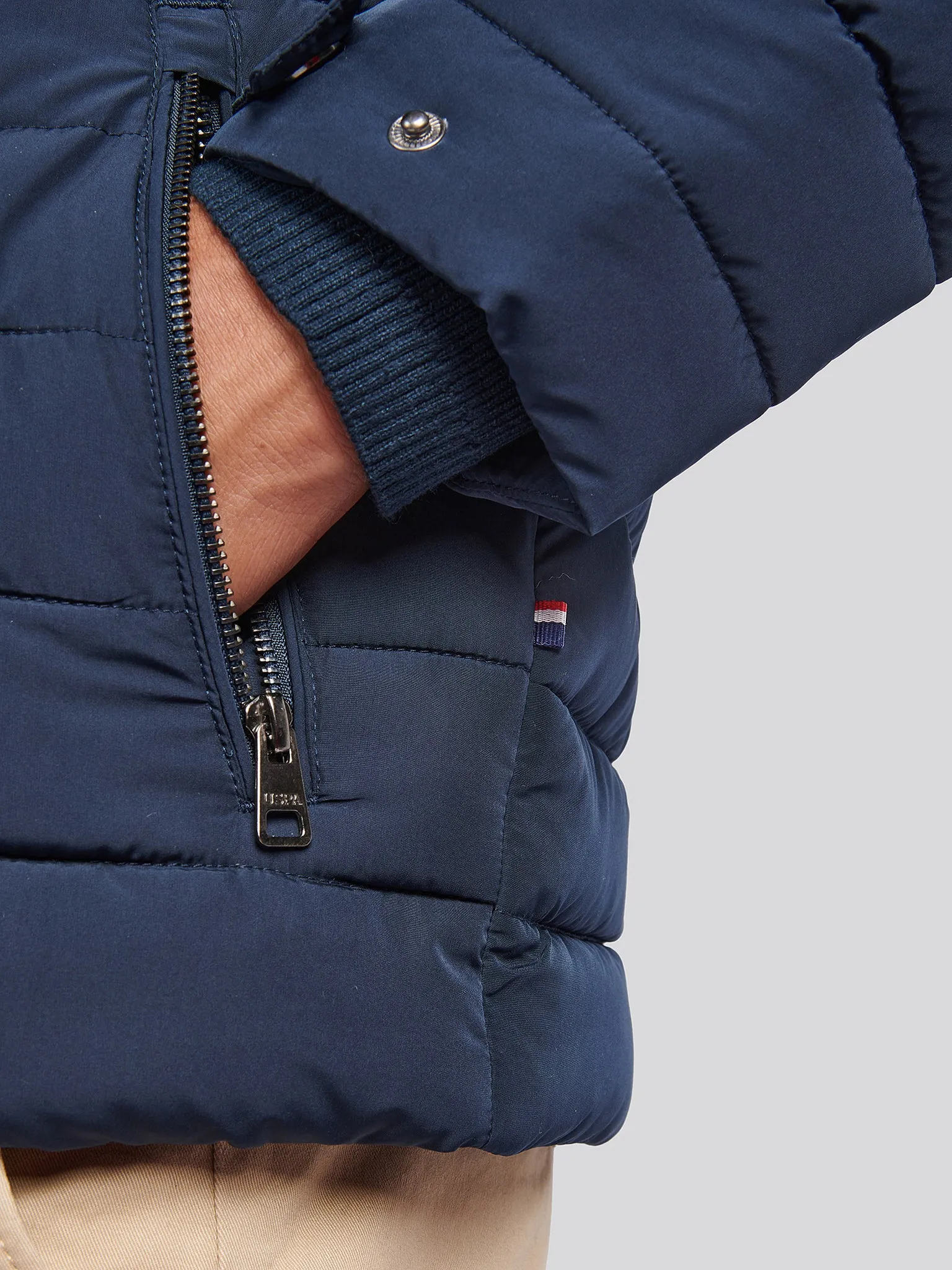 Mens Lightweight Quilted Collared Jacket in Dark Sapphire Navy