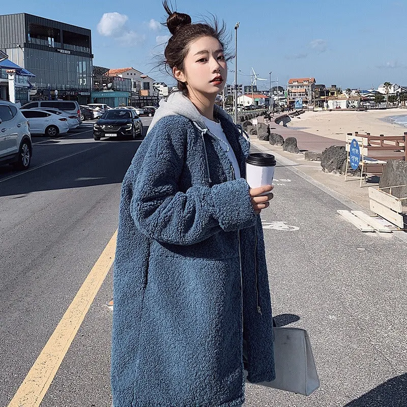 Mid-Length Chic Quilted Hooded Loose Women's Jacket