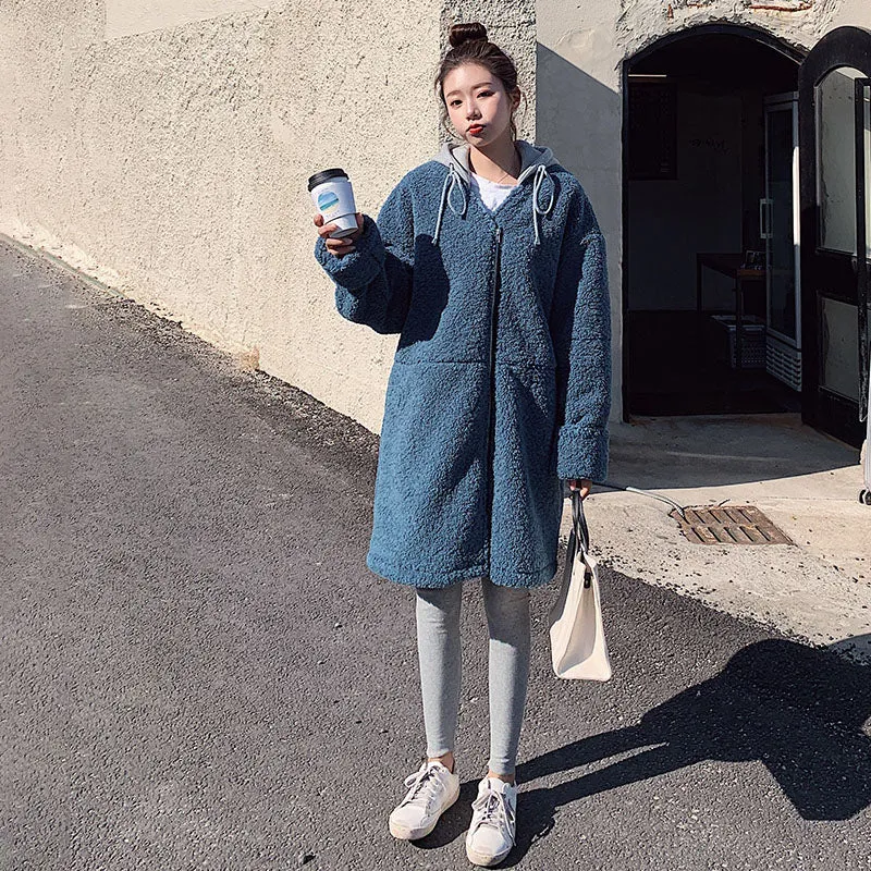 Mid-Length Chic Quilted Hooded Loose Women's Jacket