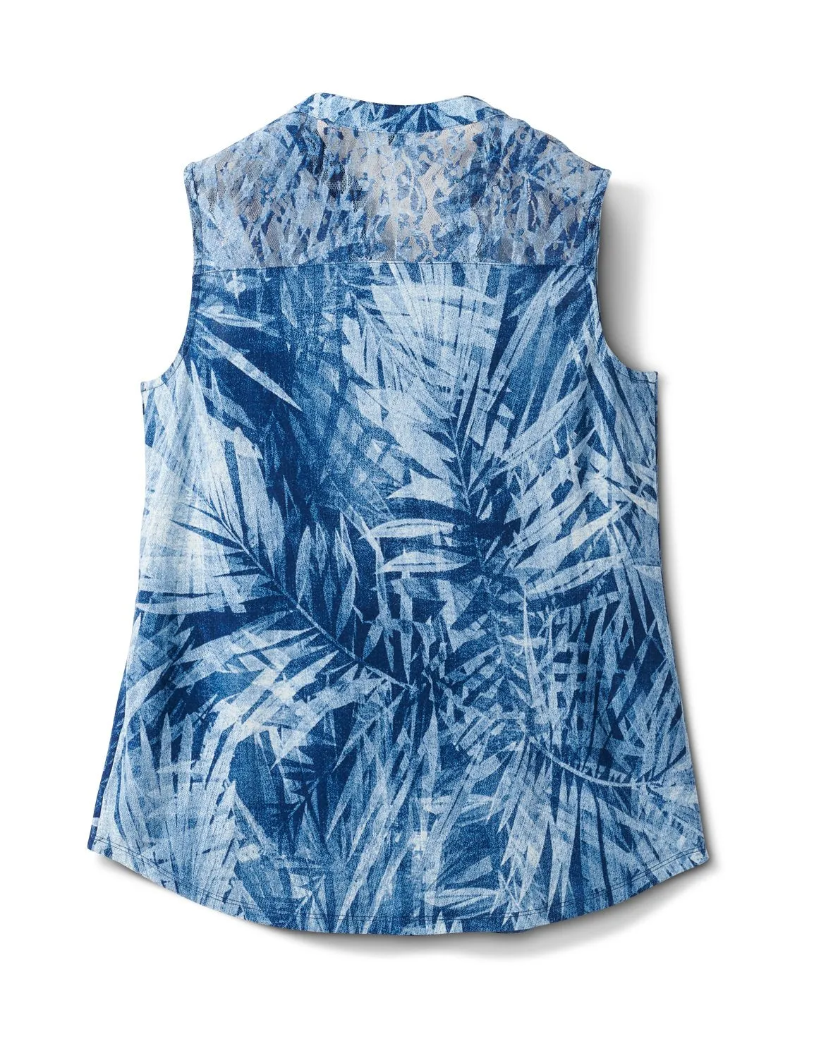 Pre-Order Lace Inset Palm Print Pintuck Popover