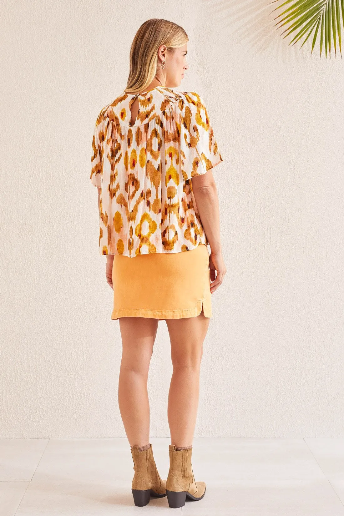 Pull On Skort - Apricot