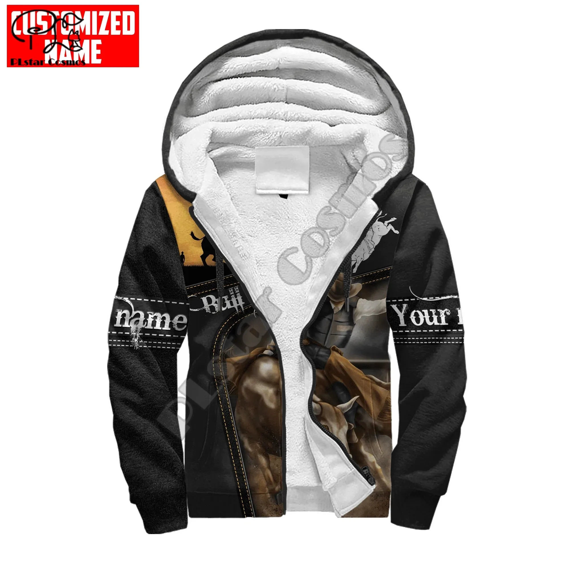 Rodeo Bull Riding Cowboy Tattoo 3DPrint Streetwear Jacket Hoodies
