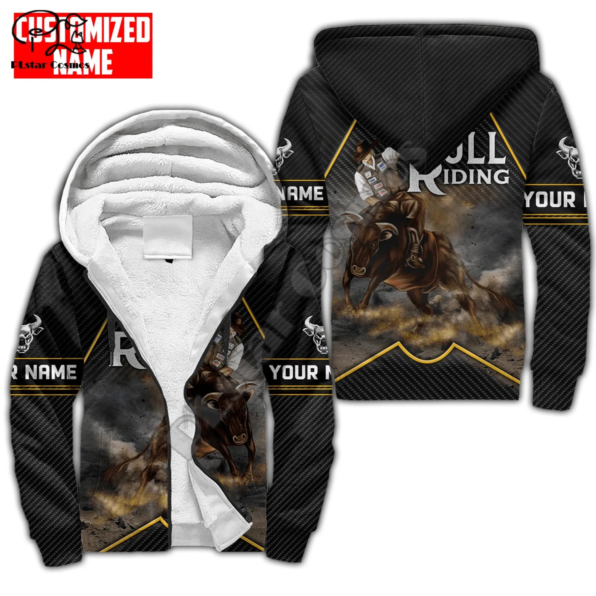 Rodeo Bull Riding Cowboy Tattoo 3DPrint Streetwear Jacket Hoodies
