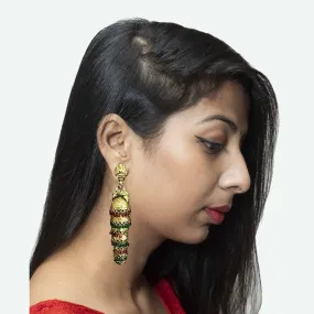 Ruby Green Temple Earring 7772-1469