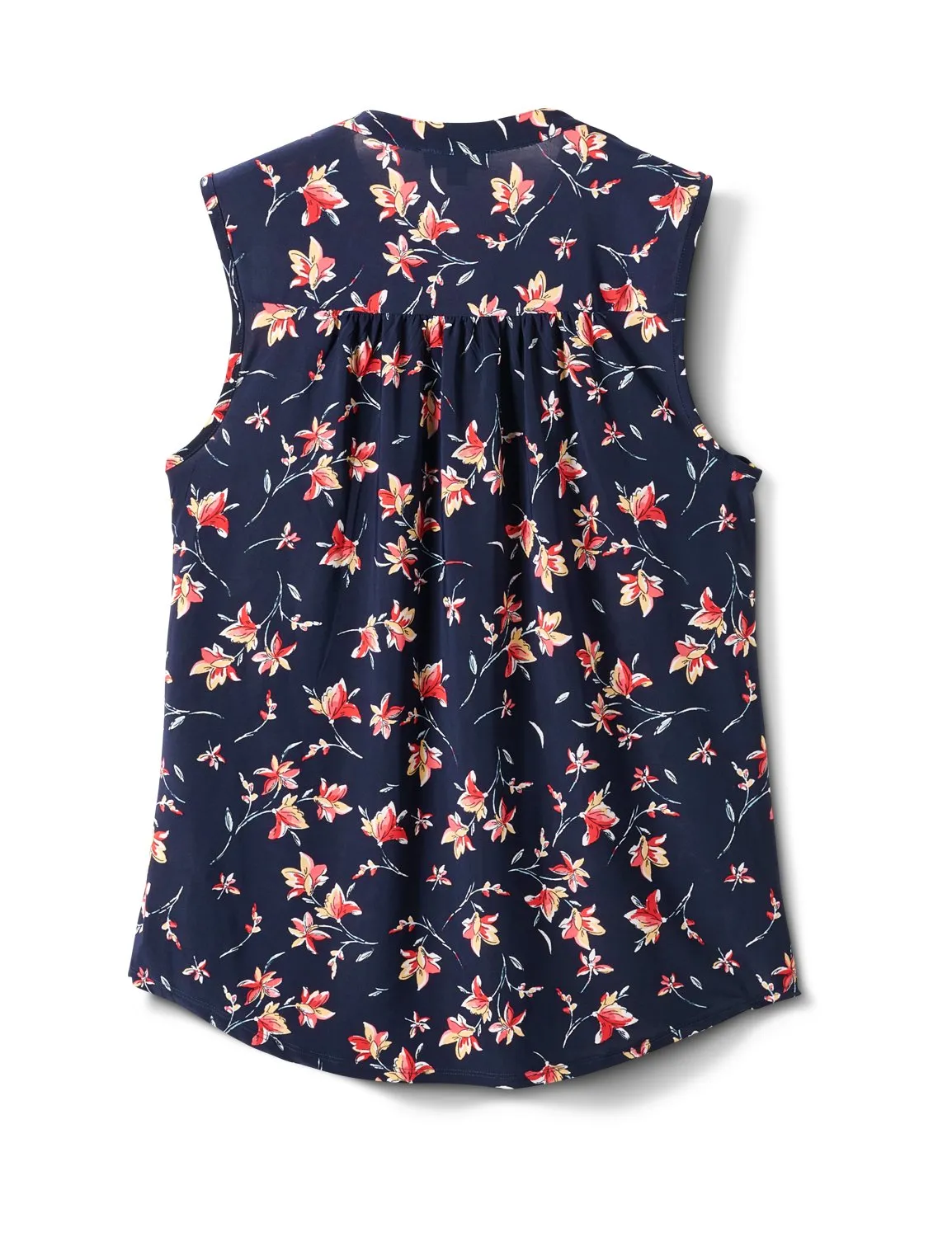 Sleevless Ditzy Pintuck Popover