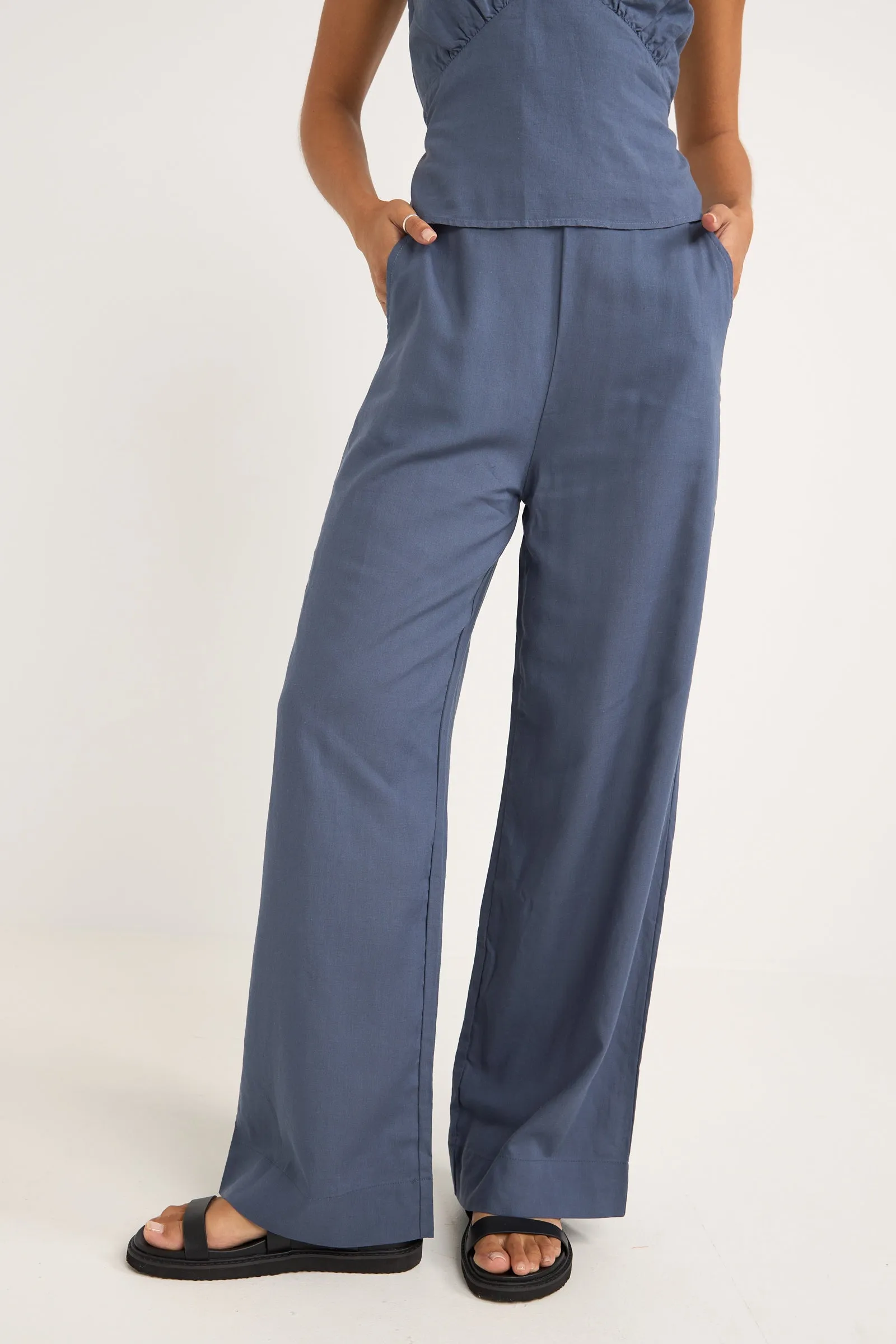 STEVIE WIDE LEG PANT-BLU