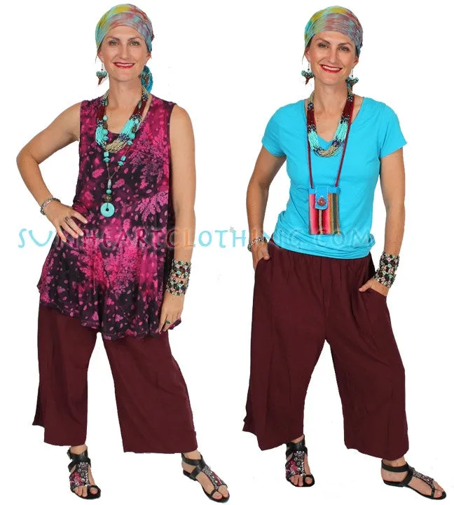 Sunheart Wide Leg Pant Ramie Linen Boho Classic Resort Sml-4x