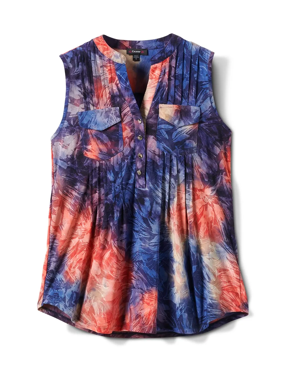Tie Dye Jaquard Pintuck Popover