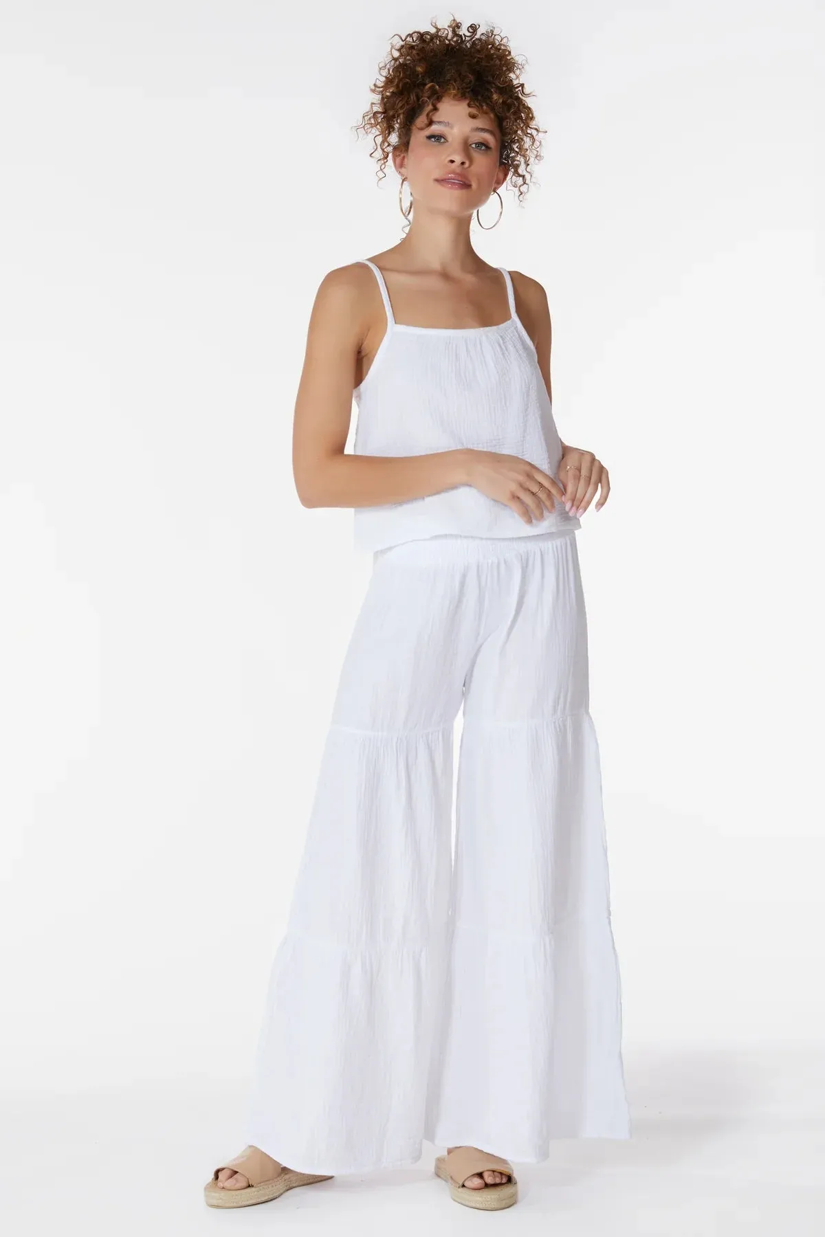 Tiered Wide Leg Pant