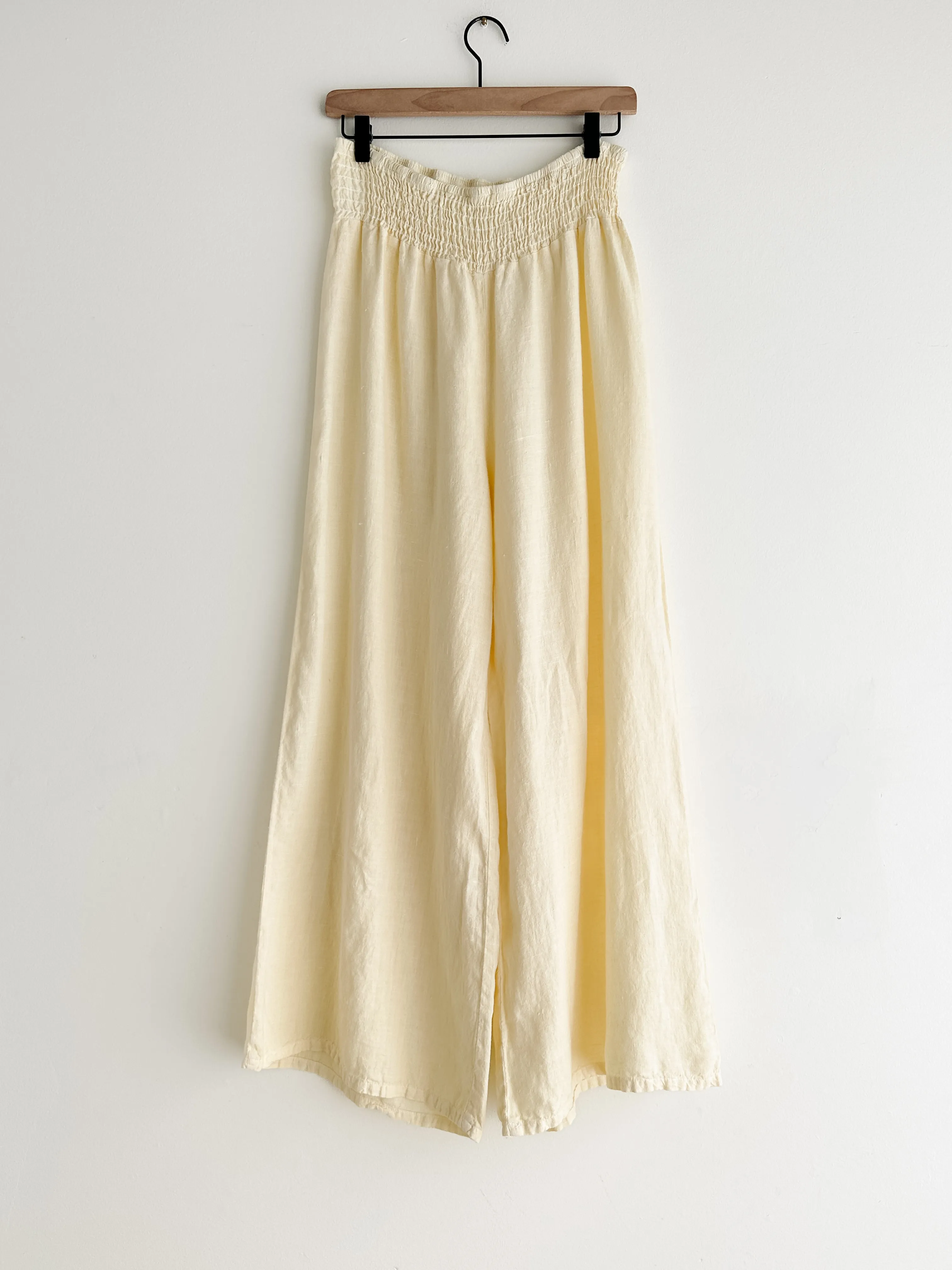 vintage chamomile linen pants (M-L)