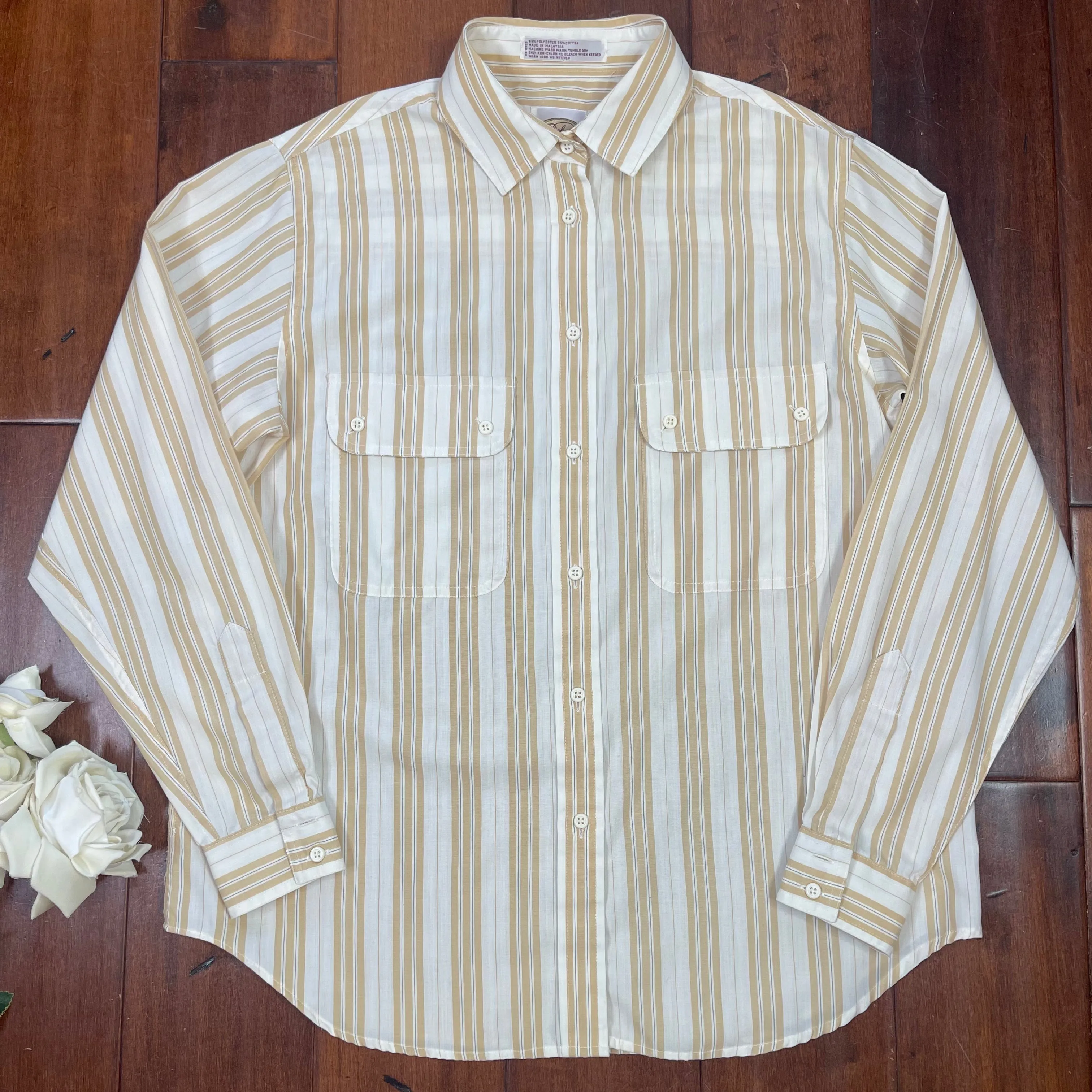 VINTAGE STRIPED BUTTON-UP