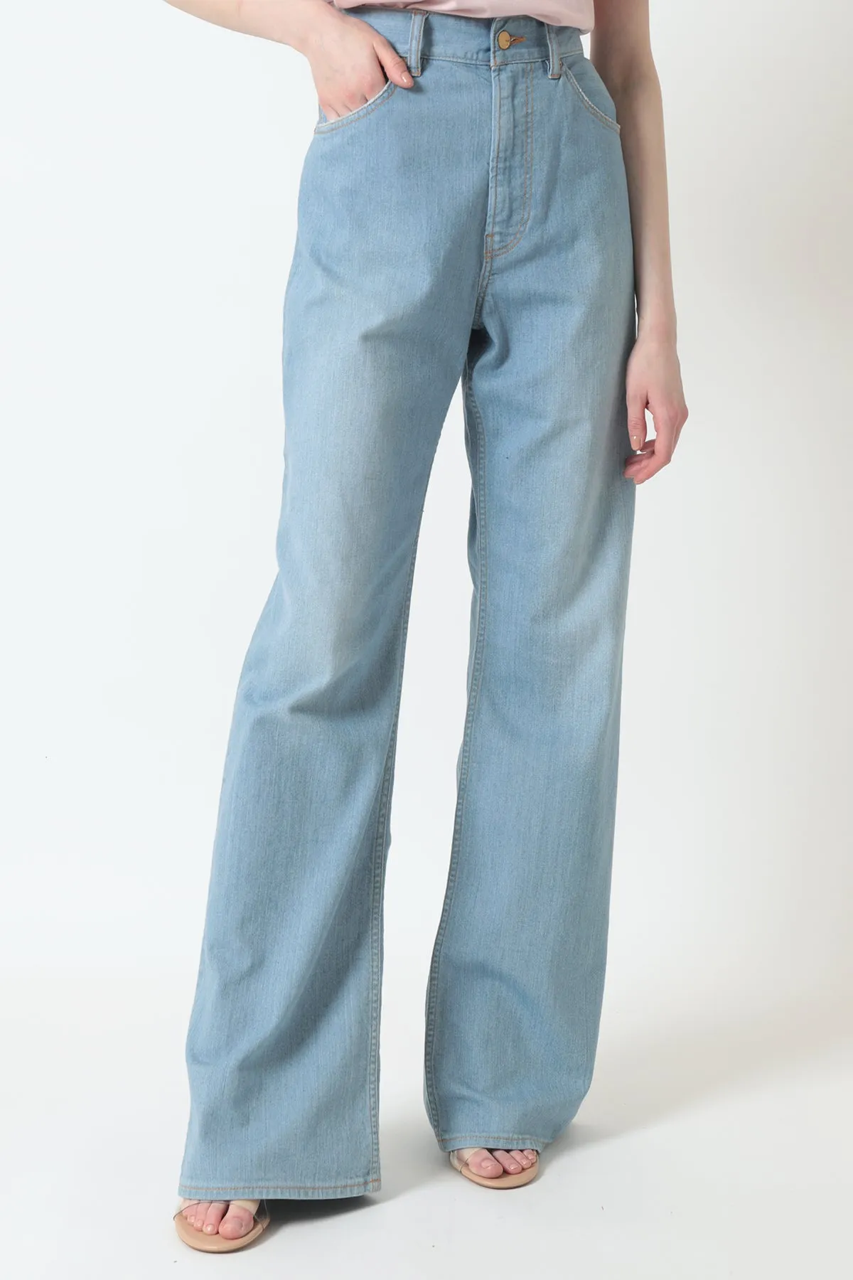Wide Leg Denim Pants