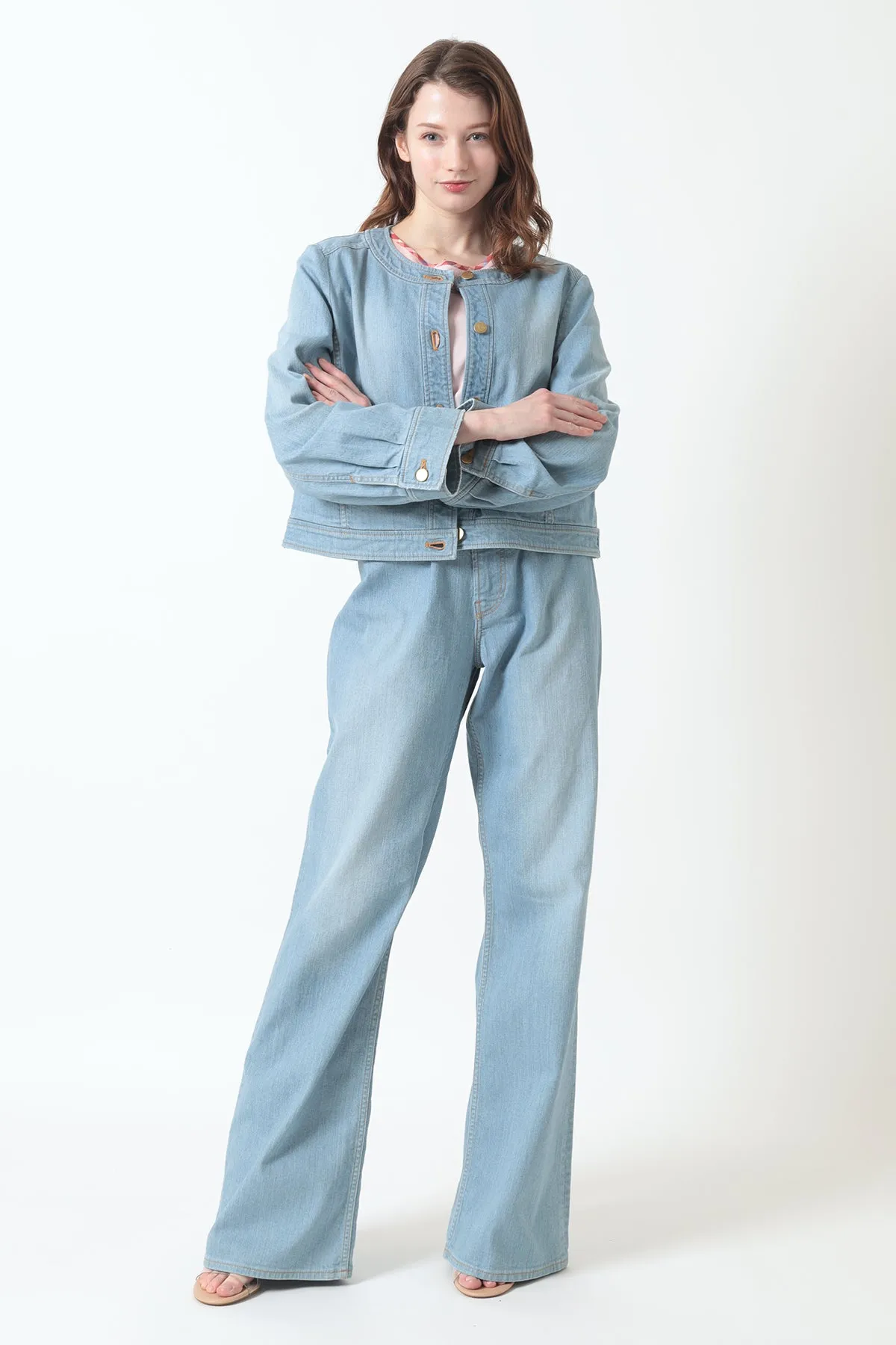 Wide Leg Denim Pants