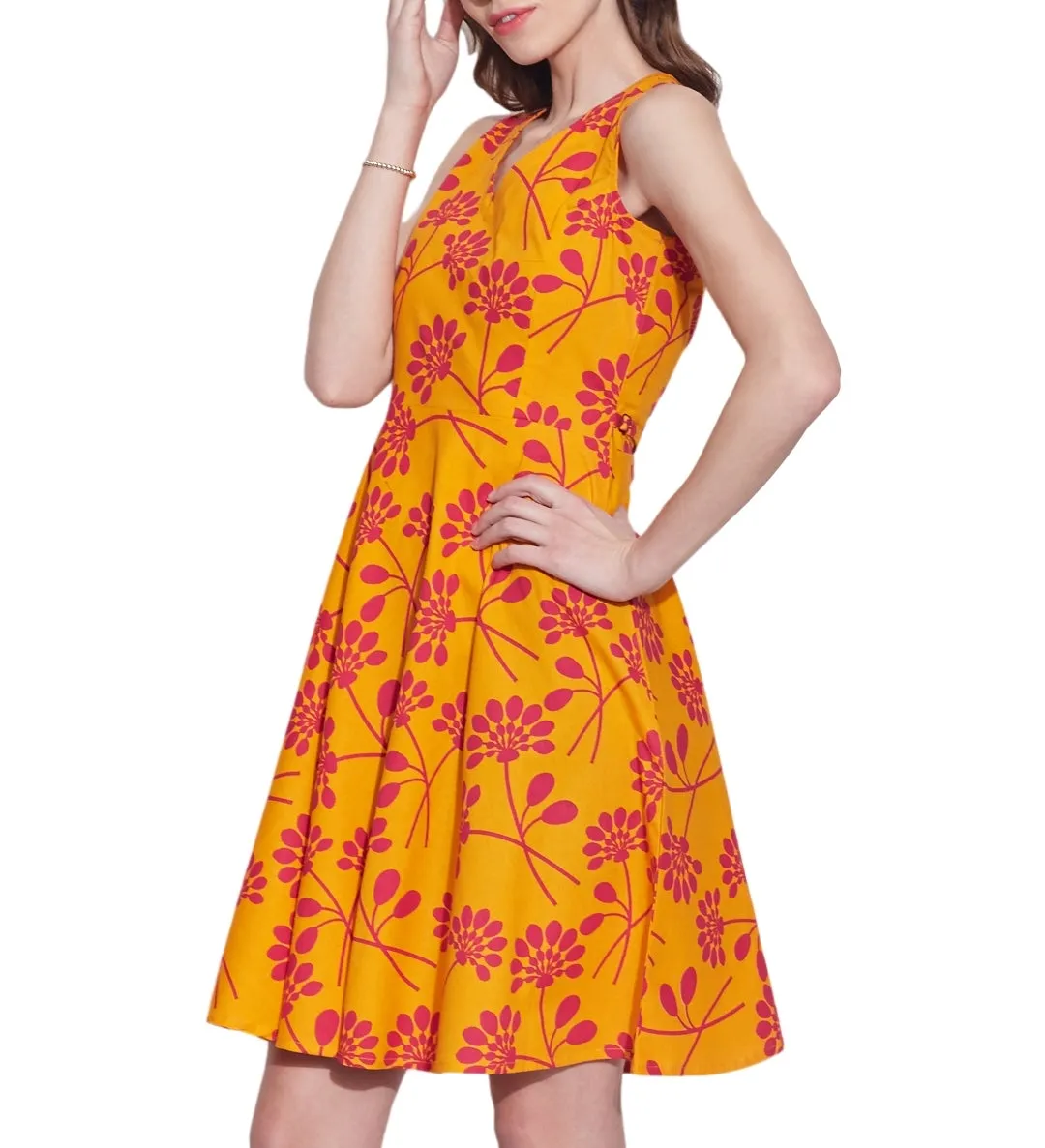 Womens Accessories Cotton Printed Dress,Machine Washable,W-CPD32-1617, Size-32 Inch
